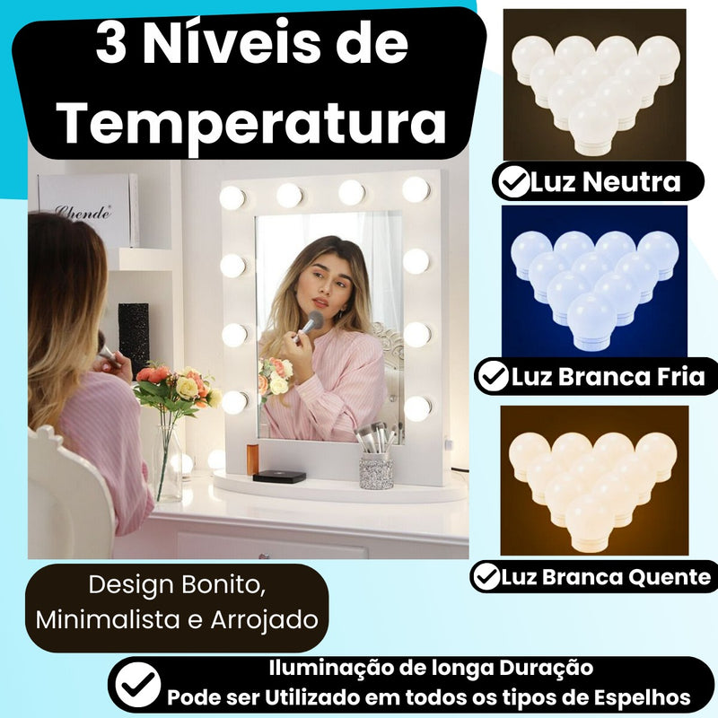 Luz De Espelho Camarim Maquiagem