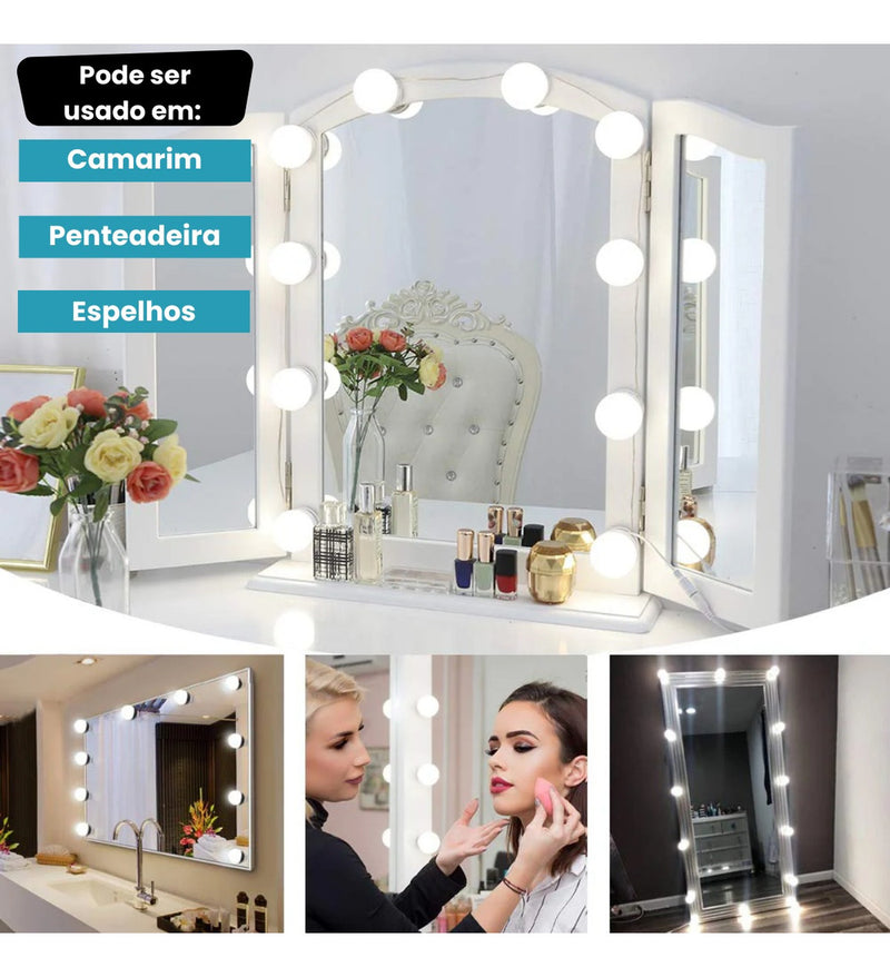 Luz De Espelho Camarim Maquiagem