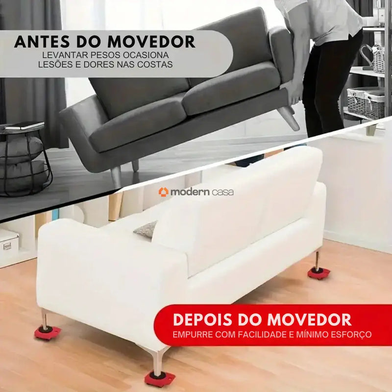Movedor e Levantador para Móveis - Kit 5 Peças